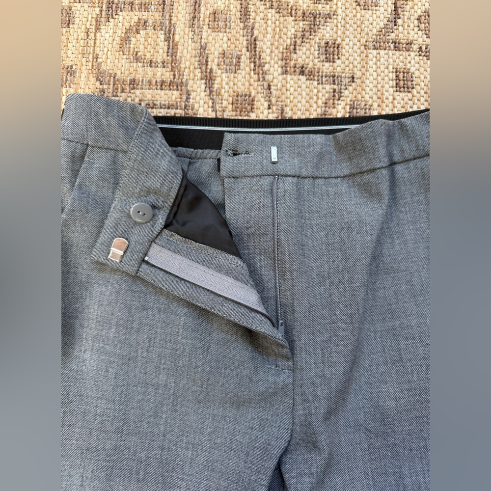 Zara Gray Plaid Trousers with Black and White Side Stripe - Picture 6 of 13